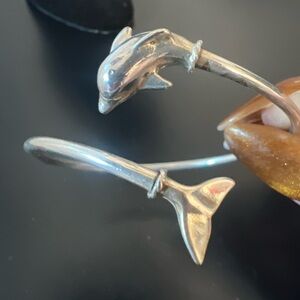 Vintage sterling silver dolphin bracelet